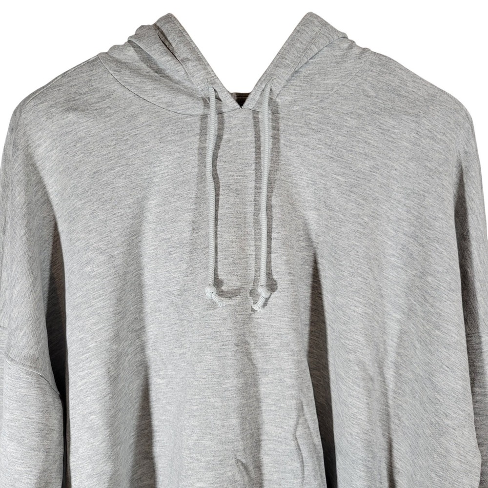 Nike Yoga Women's Dri-Fit Gray Cropped Hoodie‎ Sweatshirt Training XL - Picture 4 of 13